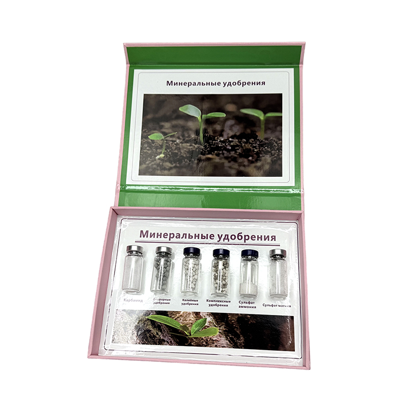 6 Types of mineral fertilizer specimens