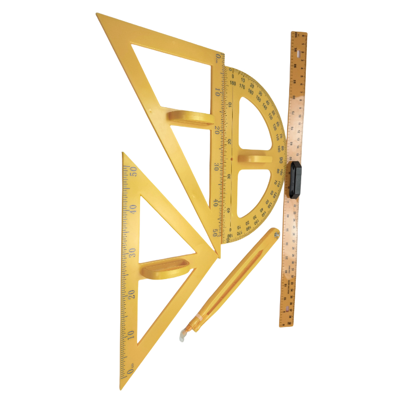 School mathematics course measurement big instrument triangle ruler plastic geometry teaching ruler set
